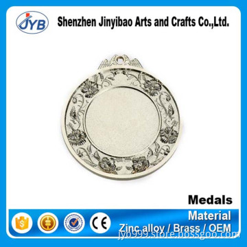Stock and cheap factory offered blank silver sport medal hanger